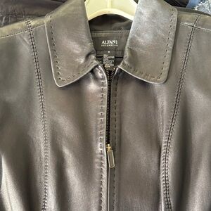 Alfani Women's Sleek Black Leather Jacket